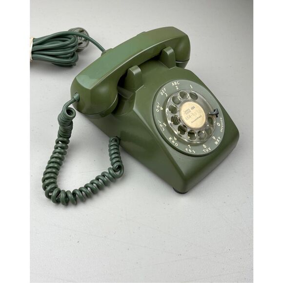 Vintage 1965 Western Electric G3 Handset 500 Rotary Dial Telephone Avocado Green - Picture 5 of 7